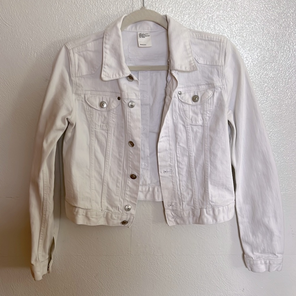 H & M White Jean Jacket